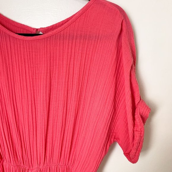 XIRENA Aeryn pink tiered midi dress small - Picture 3 of 11